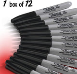 Black Permanent Markers - Black Permanent Marker - Fine Point Marker - Fine Tip Permanent Marker - Black Markers - Magic Marker - School And Office - 12 Pen Markers