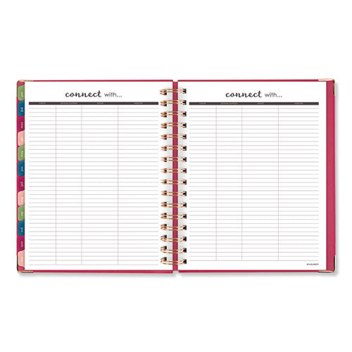 AT-A-GLANCE Harmony Weekly/Monthly Hardcover Planner, 8.75 x 7, Berry Cover, 13-Month (Jan to Jan): 2021 to 2022