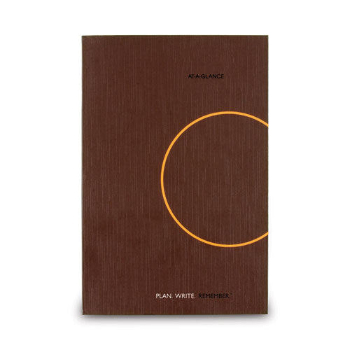 AT-A-GLANCE One-Day-Per-Page Planning Notebook, 9 x 6, Dark Brown/Orange Cover, 12-Month (Jan to Dec): 2022