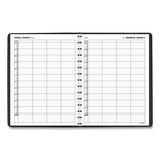 AT-A-GLANCE Four-Person Group Daily Appointment Book, 11 x 8, Black Cover, 12-Month (Jan to Dec): 2022