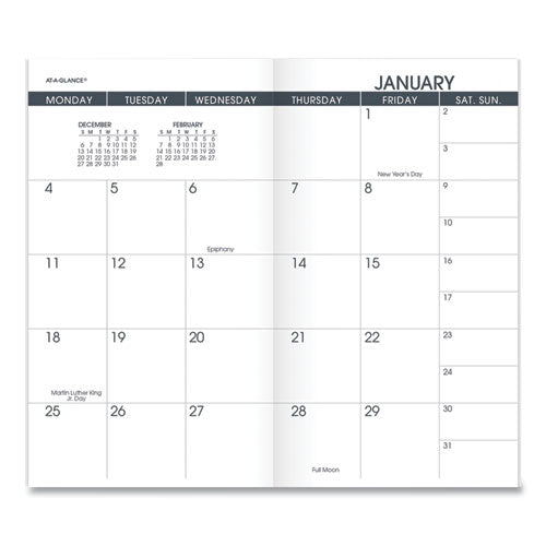 AT-A-GLANCE Pocket Size Monthly Planner Refill, 6 x 3.5, White Sheets, 13-Month (Jan to Jan): 2022 to 2023