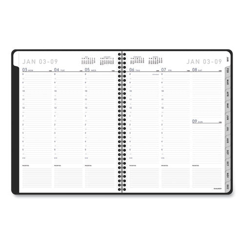 AT-A-GLANCE Contemporary Lite Weekly/Monthly Planner, 11 x 8.25, Black Cover, 12-Month (Jan to Dec): 2022
