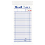 Adams Guest Check Unit Set, Two-Part Carbonless, 6.38 x 3.38, 1/Page, 50 Forms/Pad, 10 Pads/Pack