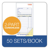 Adams Two-Part Sales Book, Two-Part Carbon, 3.38 x 6.69, 1/Page, 50 Forms
