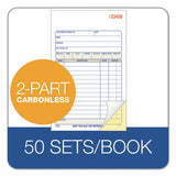 Adams Two-Part Sales Book, Two-Part Carbon, 6.69 x 4.19, 1/Page, 50 Forms