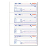 Adams TOPS Two-Part Hardbound Receipt Book, Two-Part Carbon, 7 x 2.75, 4/Page, 300 Forms