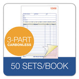 Adams TOPS Sales/Order Book, Three-Part Carbonless, 7.95 x 5.56, 1/Page, 50 Forms