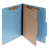 ACCO ColorLife PRESSTEX Classification Folders, 1 Divider, Letter Size, Light Blue, 10/Box