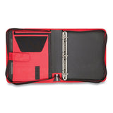 Five Star Tech Zipper Binder, 3 Rings, 1.5" Capacity, 11 x 8.5, Red/Black Accents