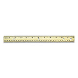 Westcott Three-Hole Punched Wood Ruler, Standard/Metric, 12" (30 cm) Long, Natural Wood, 36/Box