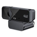 Adesso CyberTrack H6 4K USB Fixed Focus Webcam with Microphone, 3840 Pixels x 2160 Pixels, 8 Mpixels, Black