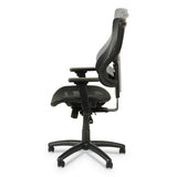 Alera Alera Elusion II Series Suspension Mesh Mid-Back Synchro Seat Slide Chair, Supports 275 lb, 18.11" to 20.35" Seat, Black