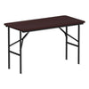 Alera Wood Folding Table, Rectangular, 48w x 23.88d x 29h, Mahogany