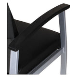 Alera Alera metaLounge Series Bariatric Guest Chair, 30.51" x 26.96" x 33.46", Black Seat/Back, Silver Base