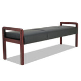 Alera Alera Reception Lounge WL Series Bench, Three-Seater, 65.75w x 22.25d x 22.88h, Black/Mahogany