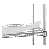 Alera 5-Shelf Wire Shelving Kit with Casters and Shelf Liners, 36w x 18d x 72h, Silver