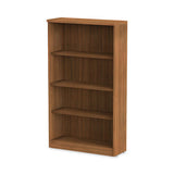 Alera Alera Valencia Series Bookcase, Four-Shelf, 31.75w x 14d x 54.88h, Modern Walnut