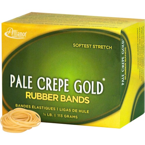 Alliance Rubber 20129 Pale Crepe Gold Rubber Bands - Size #12 - 20129