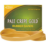 Alliance Rubber 21079 Pale Crepe Gold Rubber Bands - Size #107 - 1/4 lb Box - 21079