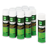 Misty Green All-Purpose Cleaner, Citrus Scent, 19 oz Aerosol Spray, 12/Carton