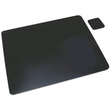 Artistic Leather Desk Pad with Coaster, 19 x 24, Black