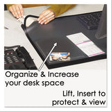 Artistic Lift-Top Pad Desktop Organizer, with Clear Overlay, 24 x 19, Black