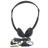 AmpliVox Personal Multimedia Stereo Headphones with Volume Control, Black