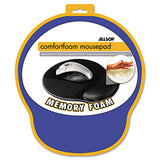 Allsop MousePad Pro Memory Foam Mouse Pad with Wrist Rest, 9 x 10, Blue