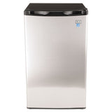 Avanti 4.4 CF Refrigerator, 19 1/2"W x 22"D x 33"H, Black/Stainless Steel