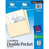 Avery Untabbed Double Pocket Dividers - 3075