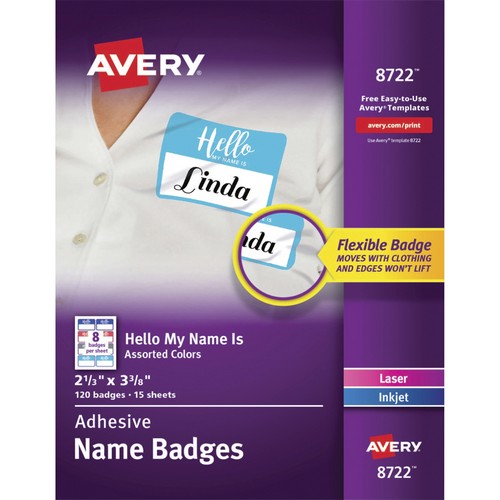 Avery Self-Adhesive Name Tags - 08722