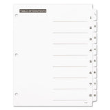 Avery B/W Print Table of Contents Tab Dividers - 11668