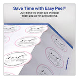 Avery Round Print-to-the Edge Labels with SureFeed and EasyPeel, 2" dia., Matte White, 300/Pack