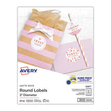 Avery Round Print-to-the Edge Labels with SureFeed and EasyPeel, 2