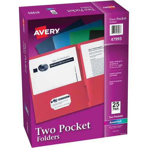 Avery Letter Pocket Folder - 47993