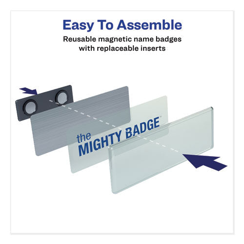The Mighty Badge Mighty Badge Professional Reusable Name Badge System - 71205