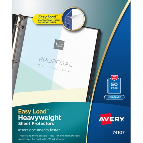 Avery Non-Glare Heavyweight Sheet Protectors - PV119G-50
