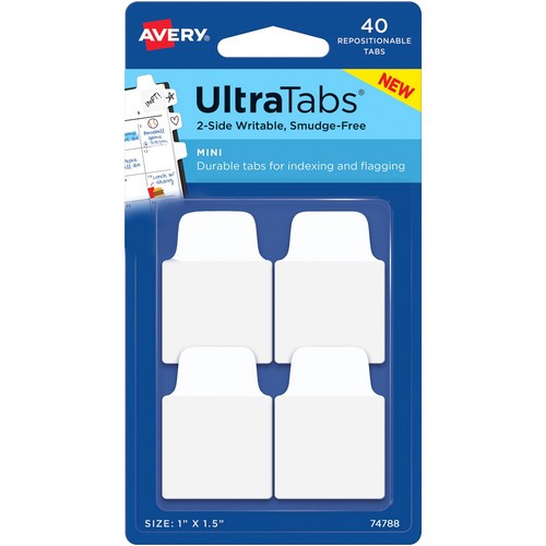 Avery Ultra Tabs Repositionable Mini Tabs - 74788