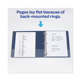 Avery Heavy-Duty View Binder with DuraHinge and One Touch EZD Rings, 3 Rings, 1" Capacity, 11 x 8.5, Navy Blue
