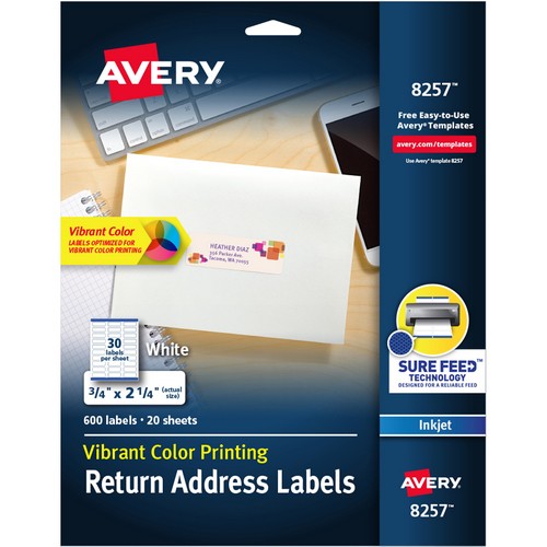 Avery Color Printing Labels - 8257