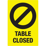 Avery Surface Safe TABLE CLOSED Preprinted Decals - 83075