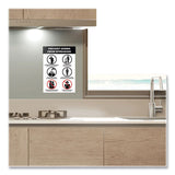 Avery Preprinted Surface Safe Wall Decals, 7 x 10, Prevent Germs from Spreading, White/Black Face, Black Graphics, 5/Pack