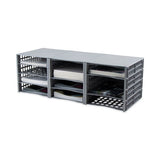 Advantus Snap Configurable Tray System, 12 Sections, 22.75 x 9.75 x 13, Gray
