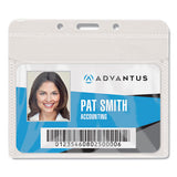 Advantus PVC-Free Badge Holders, Horizontal, Clear 4.5" x 4" Holder, 4.13" x 3.13" Insert, 50/Pack