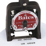 Bates Multiple Movement Numbering Machine, Six Wheels, Re-Inkable, Size E, Black