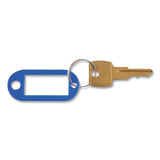 Advantus Key Tags Label Window, 0.88 x 0.19 x 2, Dark Blue, 6/Pack