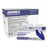AMMEX Professional Nitrile Exam Gloves, Powder-Free, 3 mil, X-Large, Indigo, 100/Box
