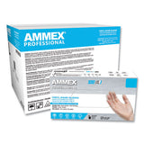 AMMEX Professional Vinyl Exam Gloves, Powder-Free, Medium, Clear, 100/Box