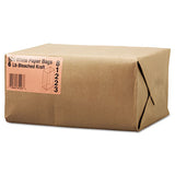 General Grocery Paper Bags, 35 lbs Capacity, #6, 6"w x 3.63"d x 11.06"h, White, 500 Bags