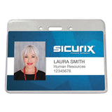 SICURIX Sicurix Proximity Badge Holder, Horizontal, 4w x 3h, Clear, 50/Pack